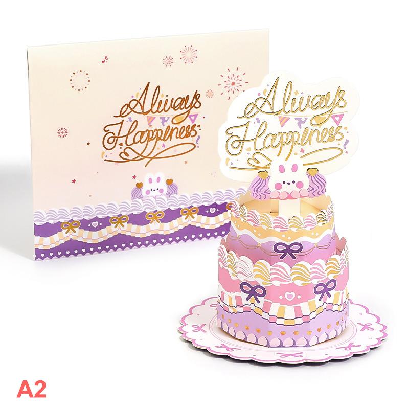 3D Pop-Up Happy Birthday Greeting Card Birthday Cake Blessings Birthday Gifts For Women, Man, Wife, Husband, Boy, Girl
