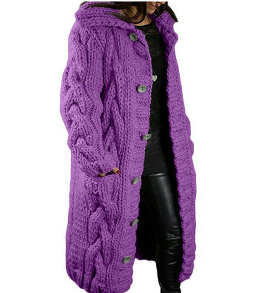 Europäischer & Amerikanischer Damen Plus Size Strickjacke Pullover Mantel - Neue Mode Strickwaren 2026