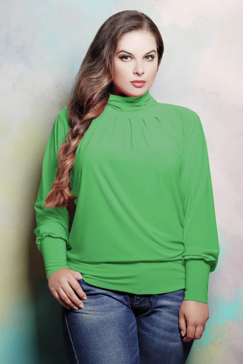 

Гольф зі складанням на горловині Tatiana ЗБІРКА 6XL світло-зелений колір