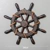 Wall Art Decor Nautical Wheel Wall Sculpture Wooden Ship Steering Wheel Boat Rudder for Club Living Room Bar Fireplace Farmhouse