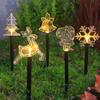 Christmas Solar Pathway Lights, Set of 5 Waterproof Landscape Christmas Lights, Stake Christmas Decorations, LED Lights for Yard Lawn Walkway Decor