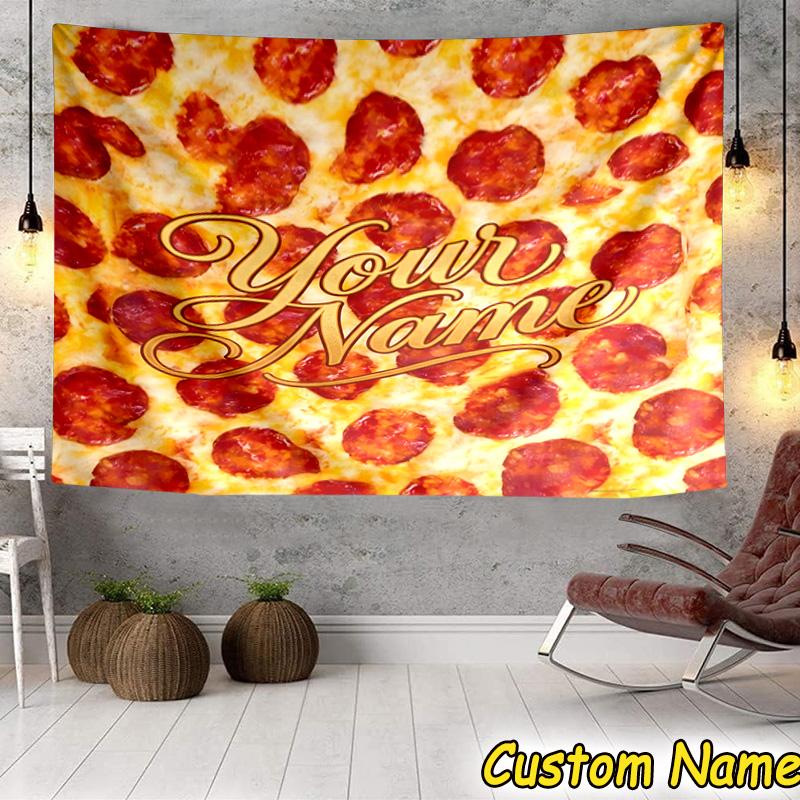 Custom Name Egg Yolk Delight Tapestry Room Decoration Wall Hanging for Living Room Bedroom, dormitory, Birthday and Christmas gifts