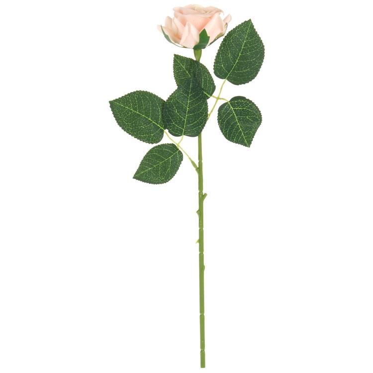 Silikonowa Gałązka Róży Sztuczne Kwiaty Dekoracje do Wazonu 44 cm - Szampan