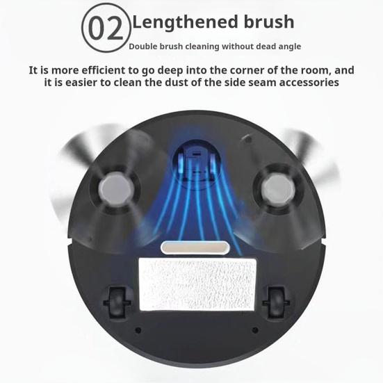 Sweeping Robot Vacuum Cleaner Ultra-Thin Design Powerful Suction Low-Noise Operation Battery-Powered Vacuum Cleaner