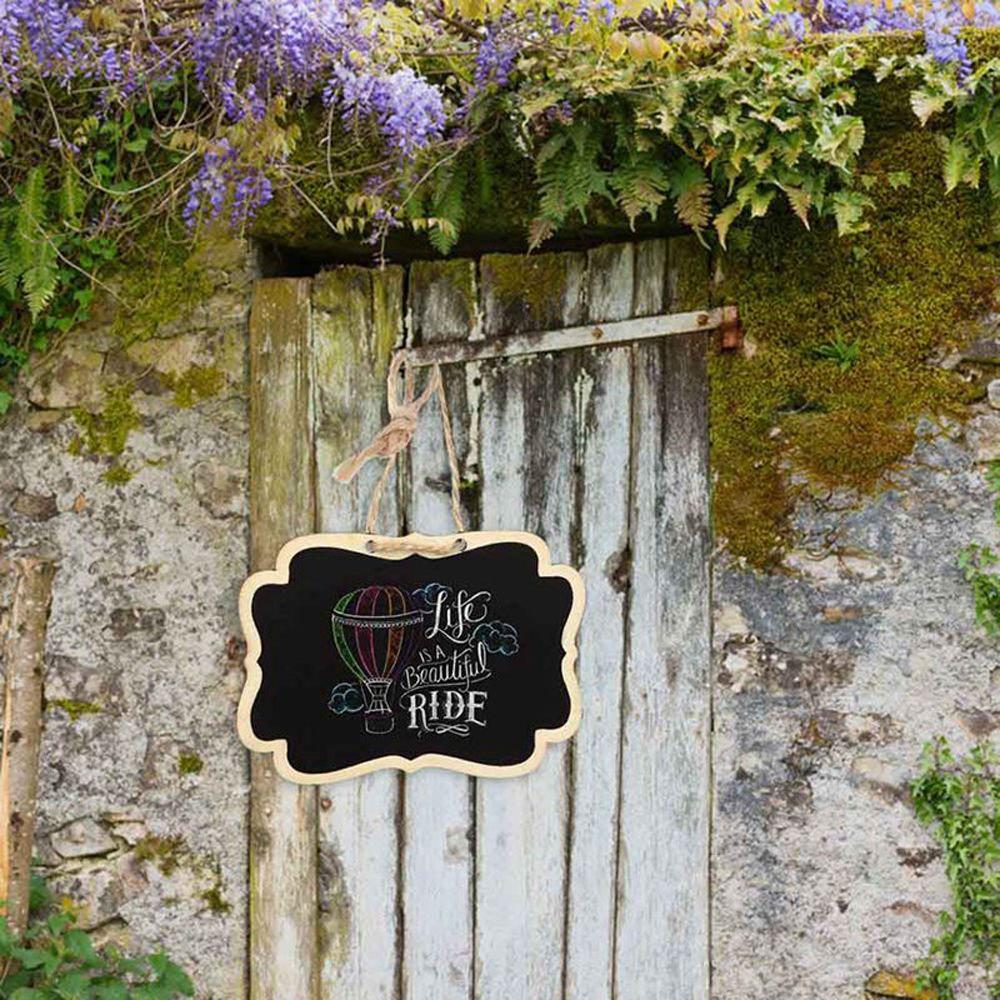 12PCS Erasable Hemp Rope Hanging Signs Chalkboard Blackboard Price Tags Message Labels