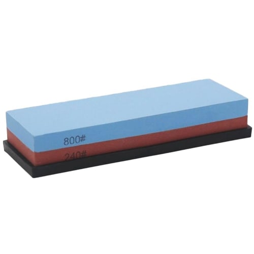 PLEAVIT Double-Sided Knife Sharpening Stone, #240 and #800 Sharpening Stones, Rough and Medium Whetstones, Flat Edge, with Non-Slip Rubber