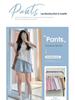 Women's High-Waist Blue Cotton Shorts - Summer Style 2025, Casual Wide-Leg Five-Point Pants, Petite Size.