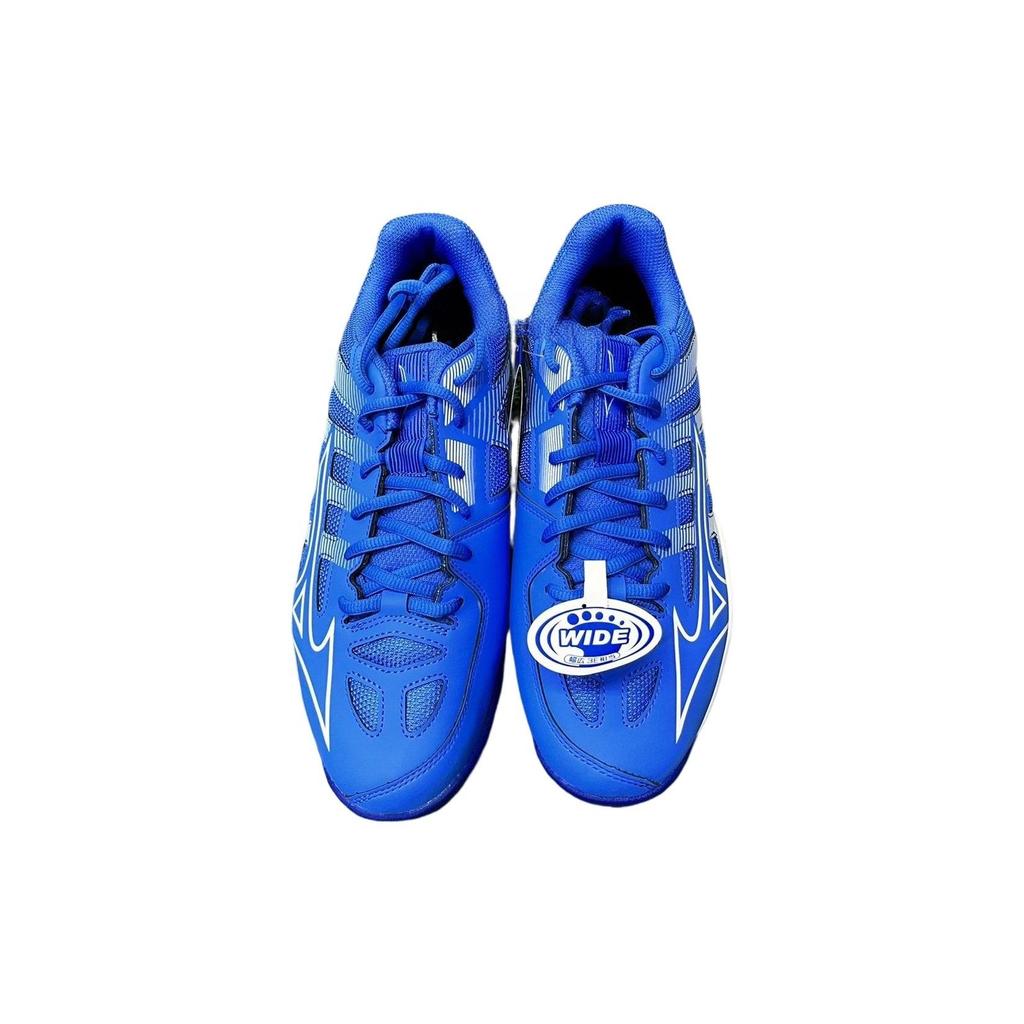 Mizuno Sky Plus 2 Stoff Leder Rutschfest Abriebfest Atmungsaktiv Low-Top Badmintonschuhe Unisex Sneaker Blau Weiß 71GA224001