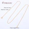 1/2Pcs 50cm 18K Gold Plated Chains Necklaces Women Bulk Wholesale Fashion Beads Chains For Jewelry Making Supplies