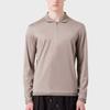 Emporio Armani FW23 Solid Color Small Logo Embroidered Pullover Long Sleeve Polo Shirt Men Tops Gray Beige 6R1F85-1JUVZ-0643