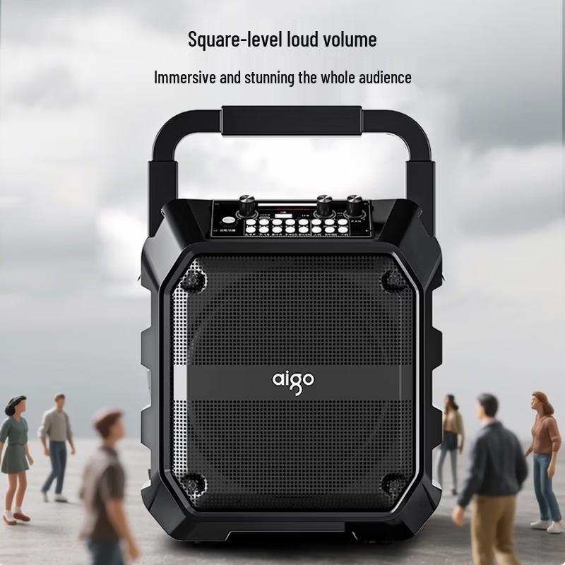 Aigo T52 Portable Bluetooth Karaoke Speaker CN plug (adapter included) (CN version)