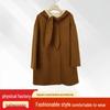 Women's Korean Style Winter Bow Wool Blend Coat - Mid-Length Overcoat