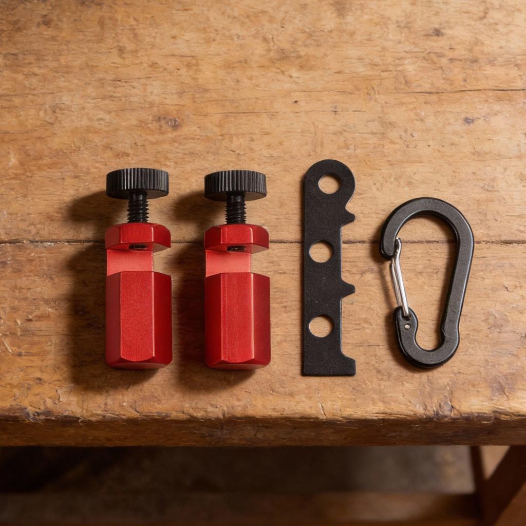 Portable Tall Stair Gauges with Holder and Carabiner for Framing Square Aluminum Alloy Tool for Accurate Carpenter Measurements