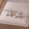 Stainless Steel Star Hoop Earrings For Women Men Gold Color Star Earrings Wedding Ear Buckle Jewelry Christmas Gift aretes