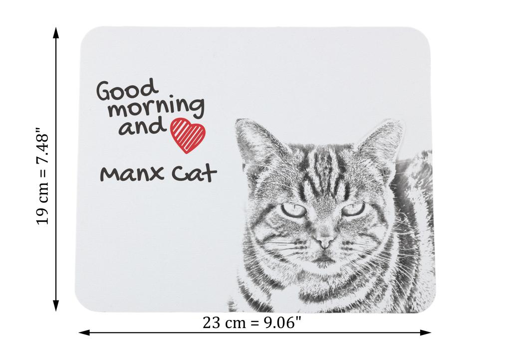 Manx - tappetino per mouse con stampa, tappetino personalizzato per gatti, gadget unico per un impiegato dall'azienda Art-Dog