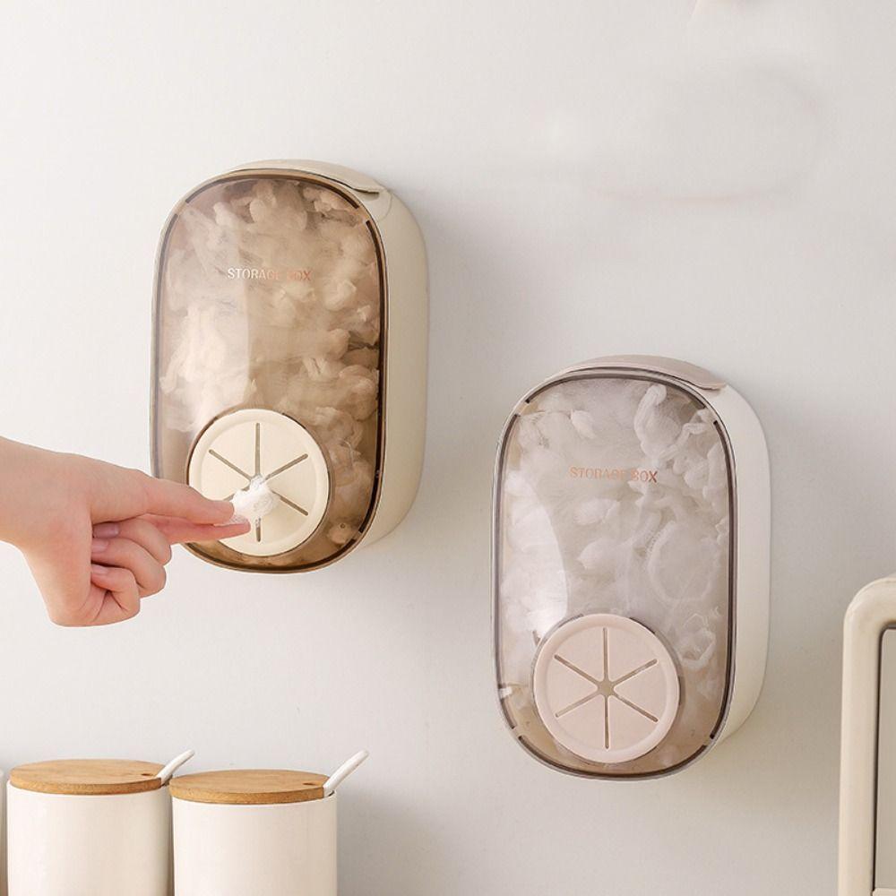 Wall Mounted Elastic Food Covers Storage Box Clear Food Covers Holder