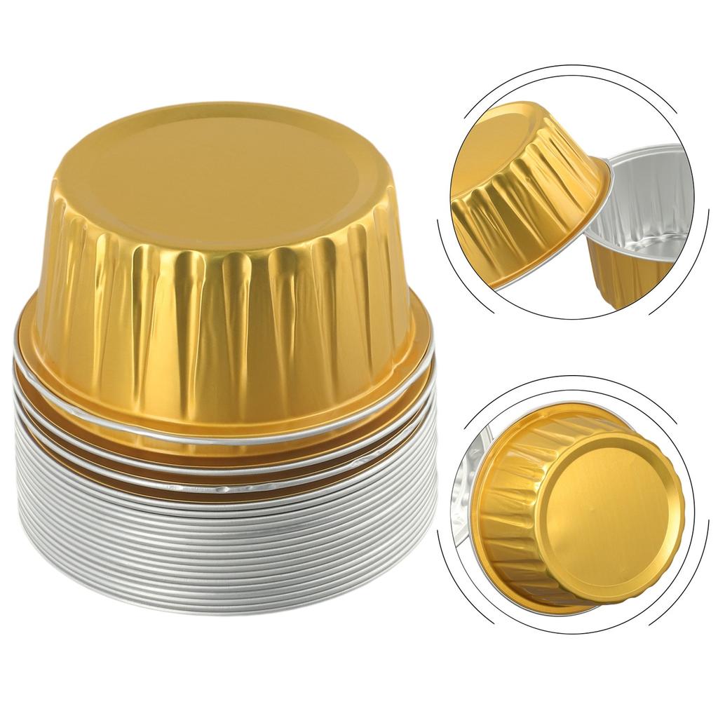 20PCS Foil Cups 8.4*6.5*3.4cm Air Fryer Aluminum Foil Bowl