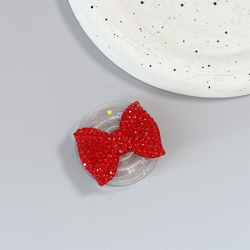 3D Rhinestone Bow Phone Holder with Resin Glitter & Magnetic Sticker