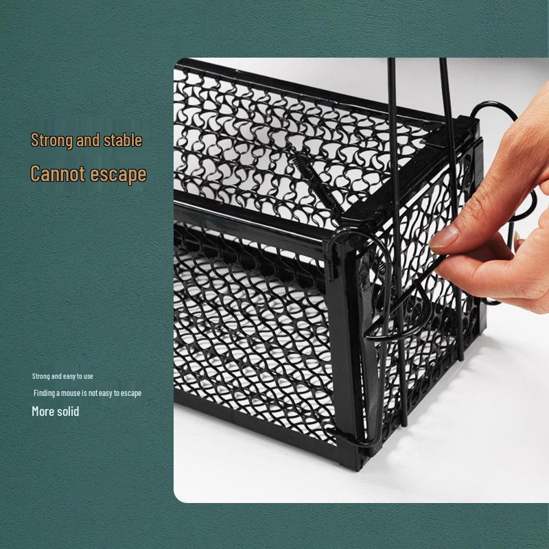 Metal Mouse Trap Cage - Rodent Control Live Catcher for Home Use