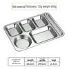 Chuangxun 304 Stainless Steel Divided Canteen Tray