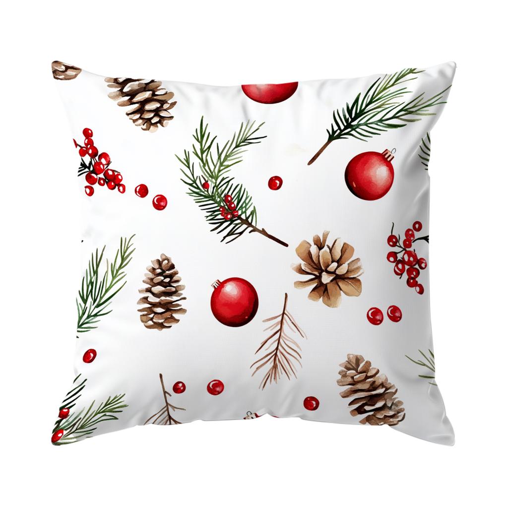 Cartoon Christmas Pillowcase Printed Polyester 40/45/50cm Throw Pillowcover Decorative Sofa Cushion Pillowslip Home Decor