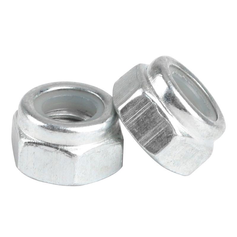 Buy 10PCS M3/M4/M5 Silver Hex Nylon Insert Lock Nuts Antiloose Self