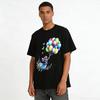 Watercolor Print Top With Girl & Colorful Balloons Casual Long Sleeve Pure cotton T-shirt