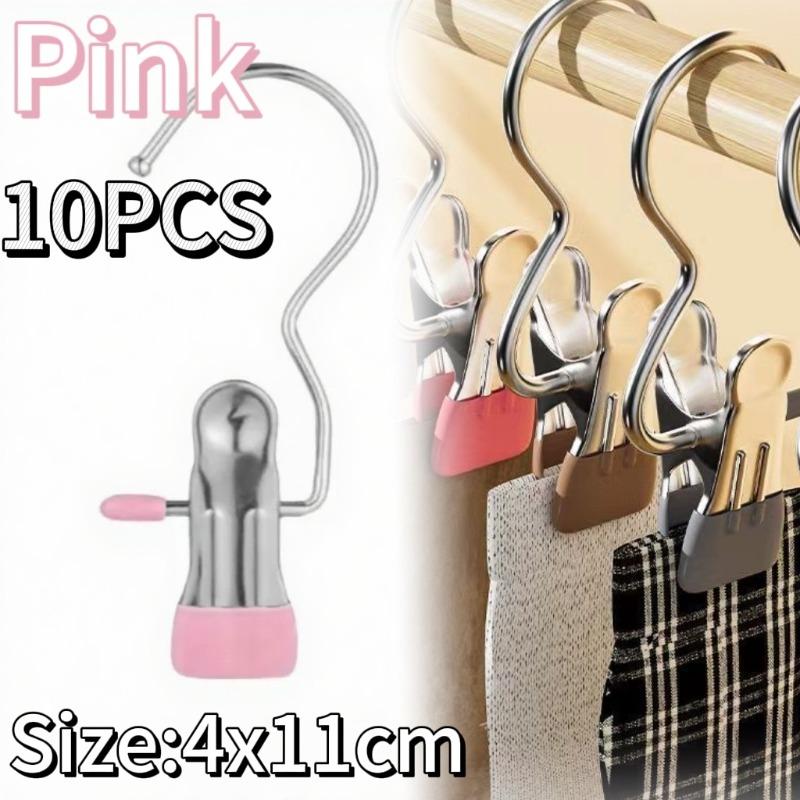 

Pant Hangers with Clips Leggings Hangers for Closet Pants Hangers Hanging Clip Rubber Coated Holds Closet Organizers and Storage