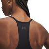 Under Armour Meridian Support High Elastic Training Fitness Running Fitted Solid Color Simple Thin Strap Slim Sports Vest Women tops Black 6011230-001