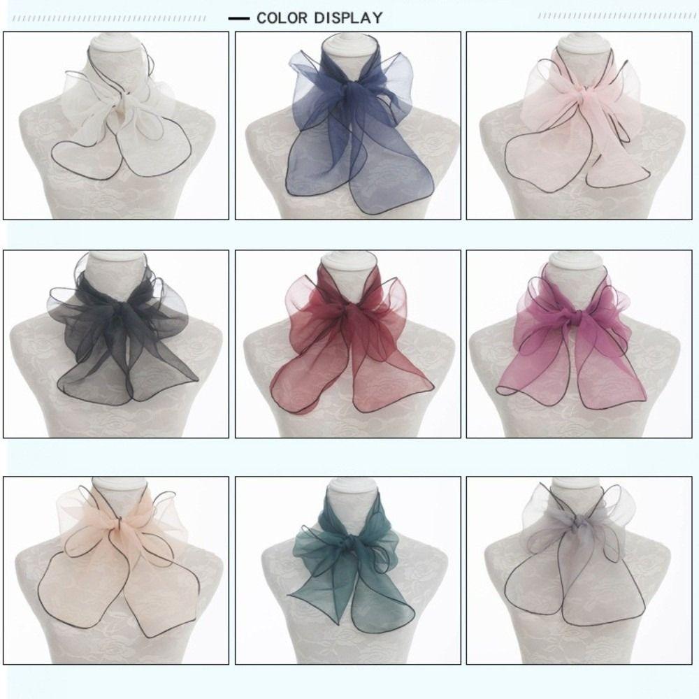 Thin Head Scarf Versatile Silk Scarf Long Silk Towel Fashion Hijab Scarf Women's
