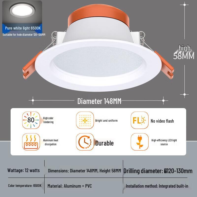 FSL 12W LED Recessed Downlight