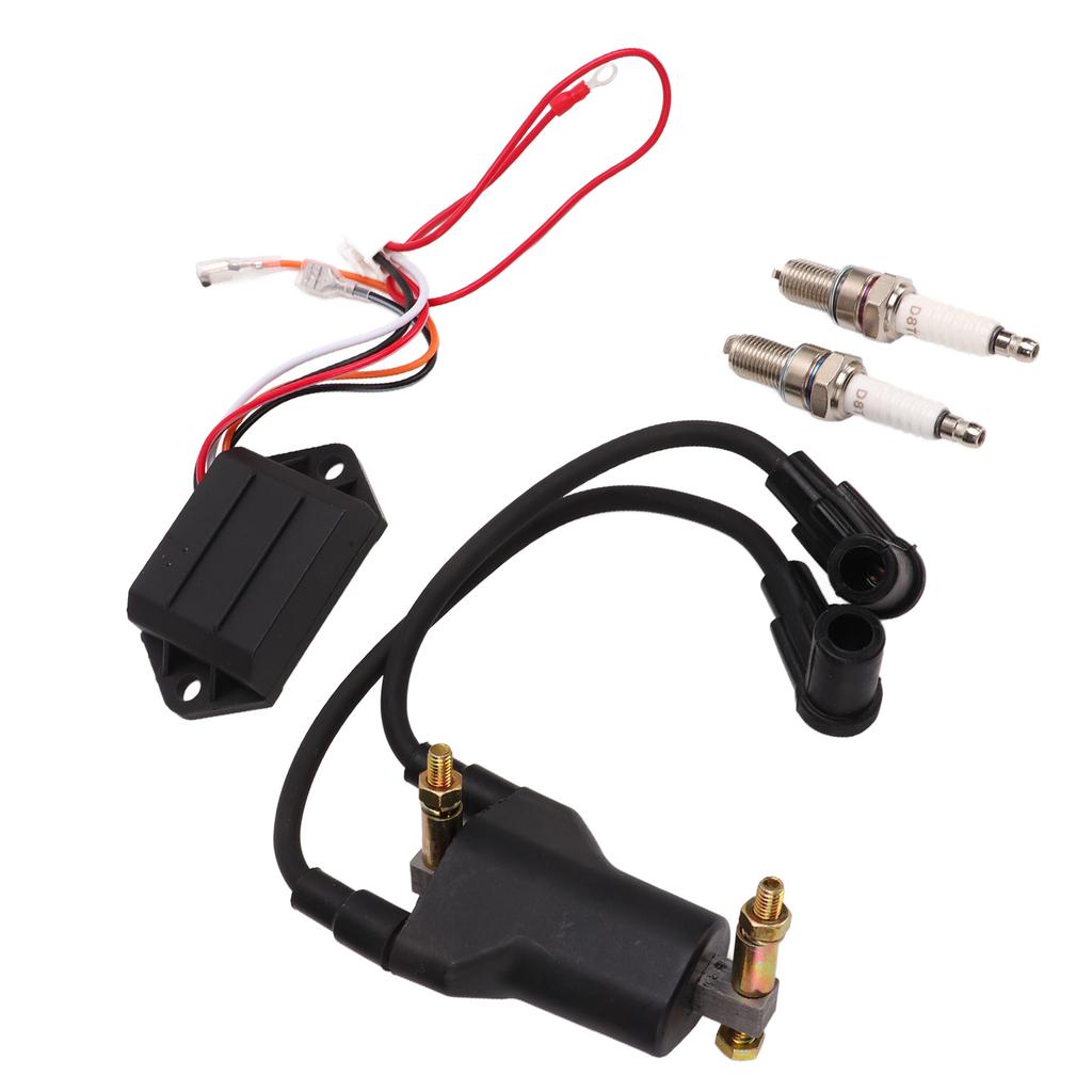 Club Car CDI Ignition Coil Spark Plug Set EPIGC107 Replacement for EZGO 4 Cycle Gas 1991‑2002