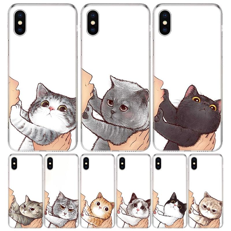 Kiss My Lovely Cat Kitten For iPhone 17 Air 16 15 14 Plus 13 Mini 12 11 Pro Max Phone Case 16E 7 Print 8 SE Fundas Cover Soft Co