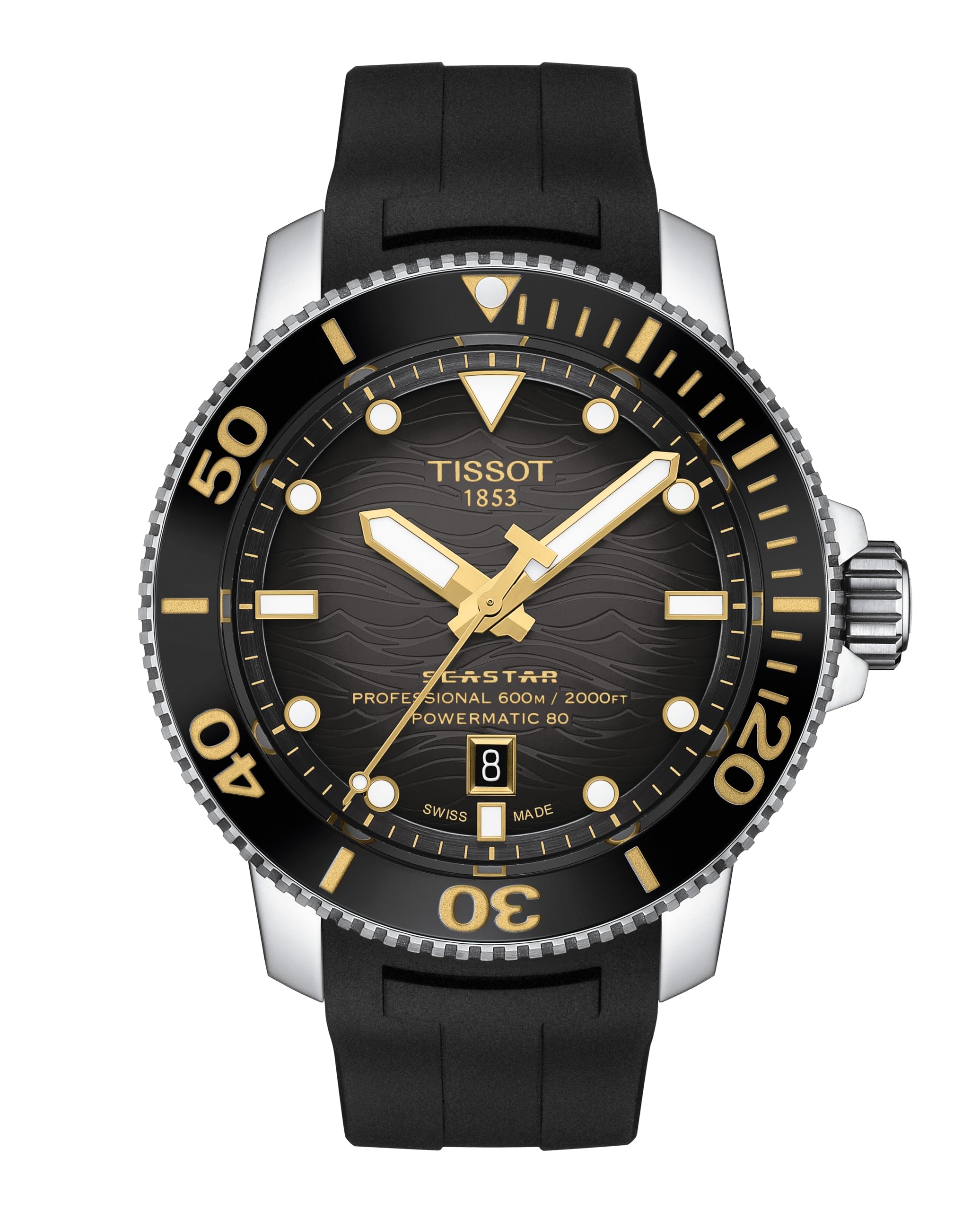 

Чоловічий годинник Tissot Sea Star, Сірий циферблат, Гумовий ремінець, T1206071744101 [Офіційний імпорт]