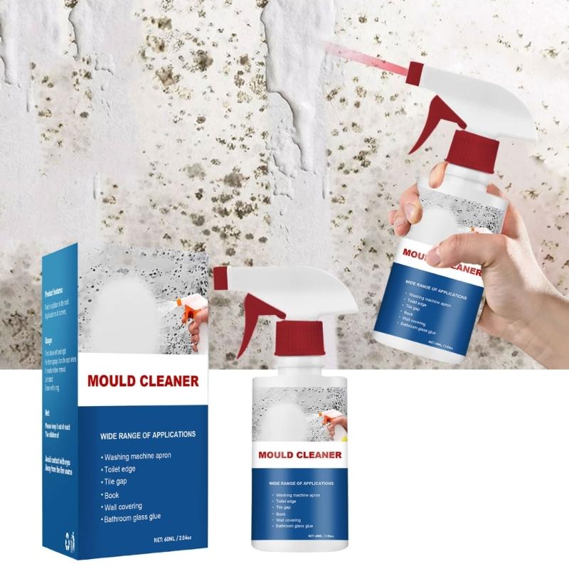 Spray Detergente Antimuffa da 60ml Rimuovi Muffa da Parete Efficace per la Casa Spray Rimuovi Muffa