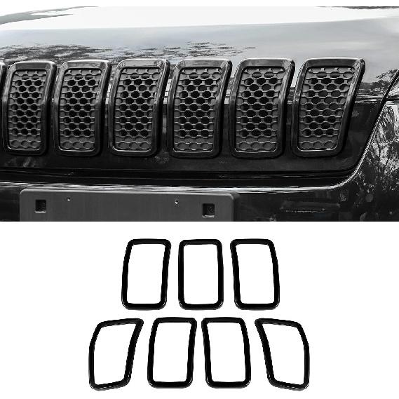 

JeCar for Jeep Cherokee Grill Inserts, Front Grille Inserts for 2019-2025 Jeep Cherokee (Black) чёрный
