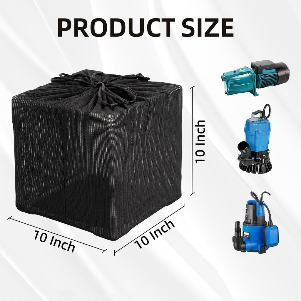 Pond Filter Bag Anti Clogging Mesh Water Pump Barrier Bag Outdoor Pond Pump Filter Basket for Waterfalls Fountains