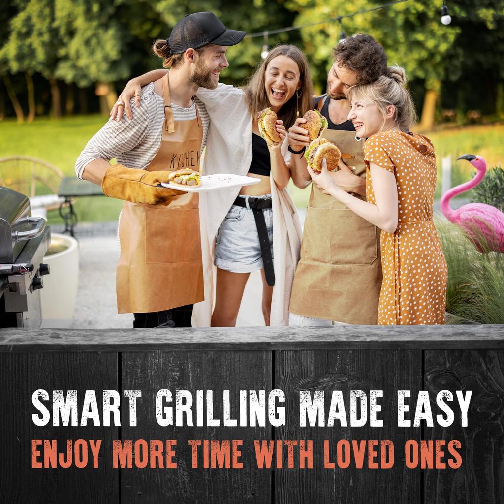 Drahtloses Bluetooth Fleischthermometer Grillthermometer Upgrade Ersatz Wasserdicht Edelstahl Küchen Lebensmittelthermometer Sonden