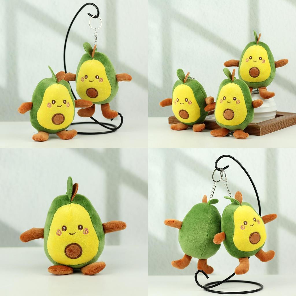 Adorable Four-inch Avocado Plush Toy Keychain Cute Backpack Charm Gift For Kids
