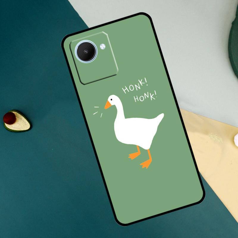 Cute Cartoon Duck For Realme C55 C71 C75 C67 C63 C51 C61 C53 C35 C65 11 12 13 14 15 Pro Plus GT6 GT7 Pro Case
