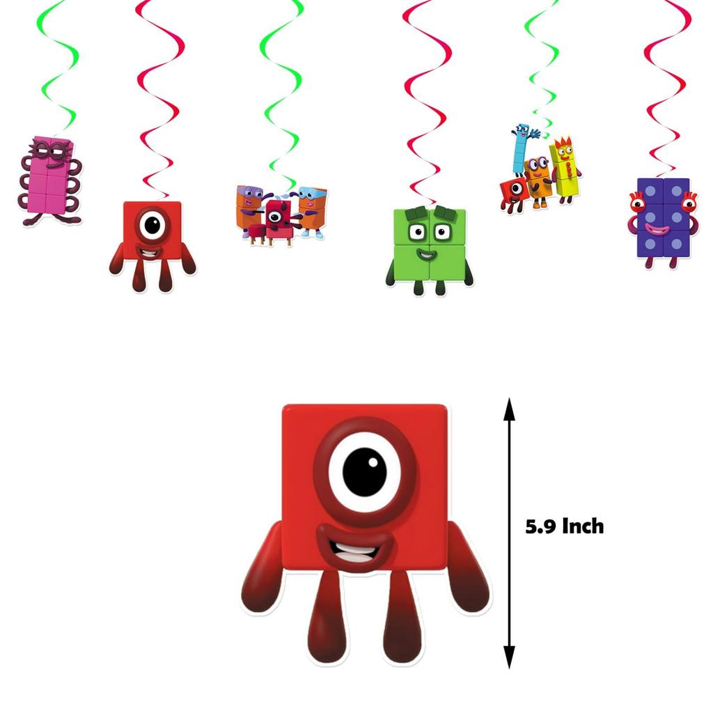 Numberblocks Narozeniny Narozeninová Postava VŠE NEJLEPŠÍ K NAROZENINÁM Dort Narozeninový Dárek Dekorace, Dekorace, Balónky, Banner, Topper, Samolepky, Děti, Chlapci,
