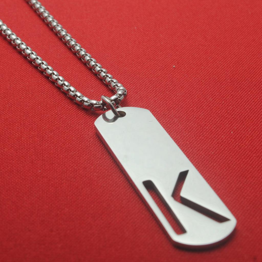 Titanium Steel English Letter Pendant Stainless Steel Unisex Versatile Fashion Accessories Couple Jewelry Necklace