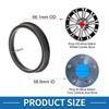 A ABSOPRO 66.1mm To 58.6mm Wheel Hub Centric Ring Black Polycarbonate Wheel Center Shaft Shock Absorption Hub Ring 4pcs