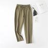 Herrenhose aus Baumwolle und Leinen, Sommer, dünner Stil, neue lässige Haren-Hosen, lockere gerade Hose, Arbeitskleidung