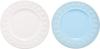 Wedgwood Official Wedding Gift Festivity Pair Wedding Gift for the Bride and Officially Imported Wrapping Plates, 27cm, Ivory/Blue, Tableware, Groom,