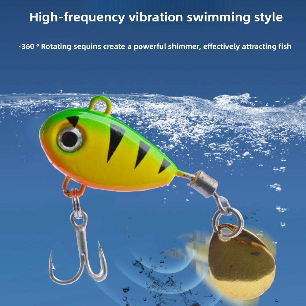 5pcs Vibration Bait Artificial Fishing Bait 3D Fish Eyes Fishing Lures Hooks Fishing Accessories