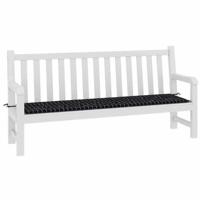 VidaXL Garden Bench Cushion, Non-Slip Chair Pad, Terrace Patio Living Room Decoration, Black Tiles 361202
