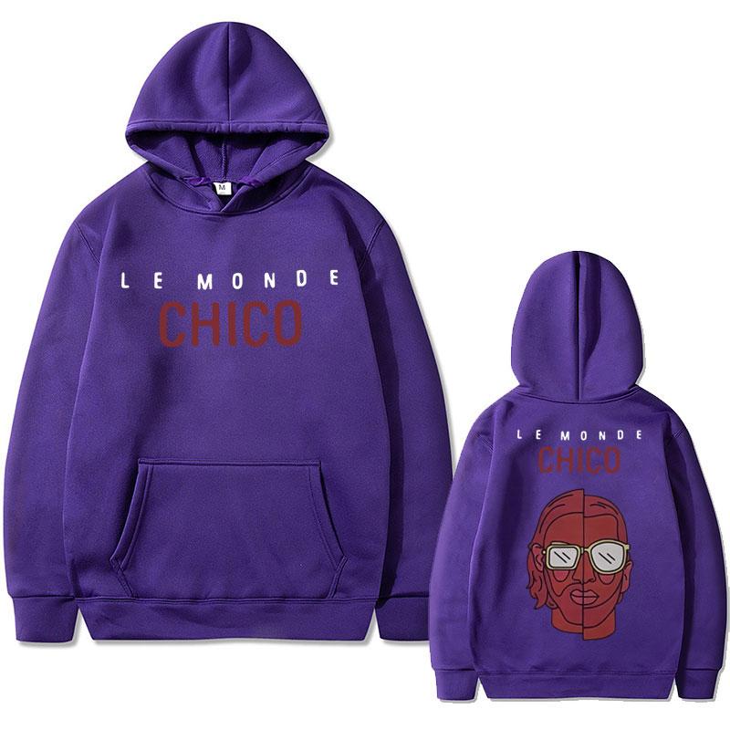French Rapper PNL Le Monde Chico Album Graphic Print Hoodie Men Women Hip Hop Fashion Oversized Sweatshirt Men's Casual Hoodies