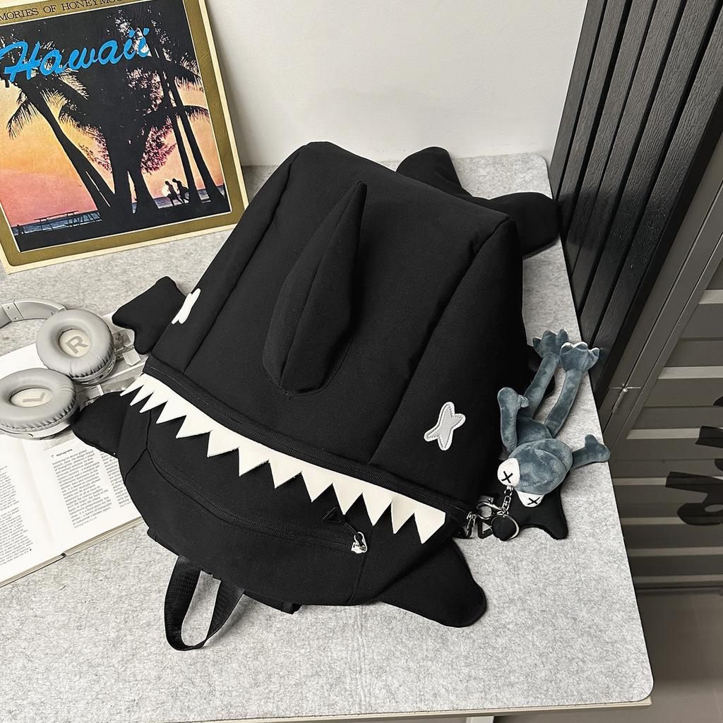 Schultasche Haifischtasche Rucksack Amerikanische High Street Mittelschule Jungen kleiner Rucksack Internet-Berühmtheit Cooler Junge Große Kapazitätstasche