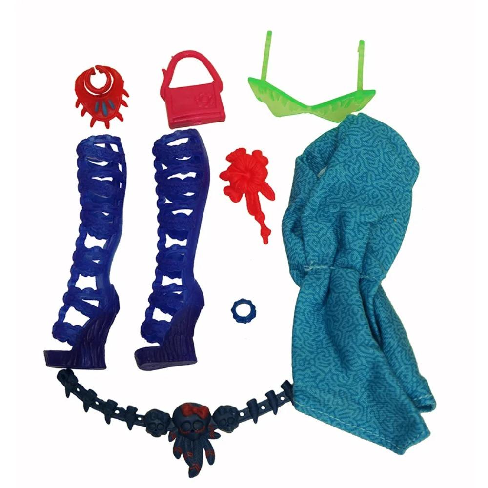 Monstering High Doll Accessories Decors Bags Hats Shoes Necklace Glasses Headbands Kids Playing House Doll Decors Girl DIY Toys
